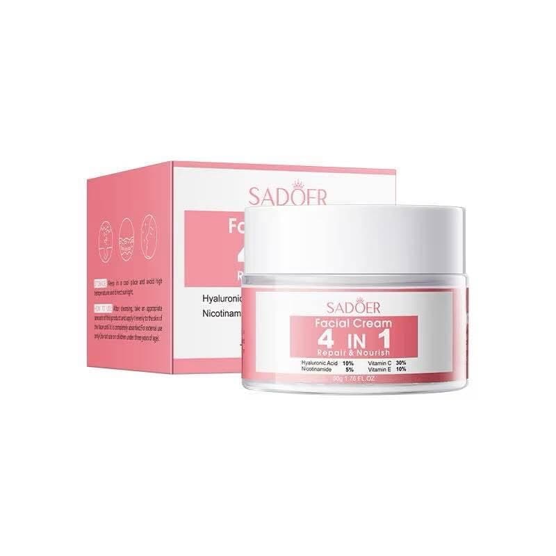 كريم Sadoer 4 in 1 لتفتيح وترطيب الوجه